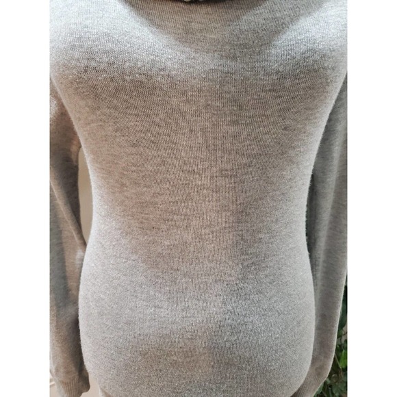 Venus Women's Gray Cowl Neck Long Raglan Sleeve Casual Knee Length Dress Small - Picture 3 of 13